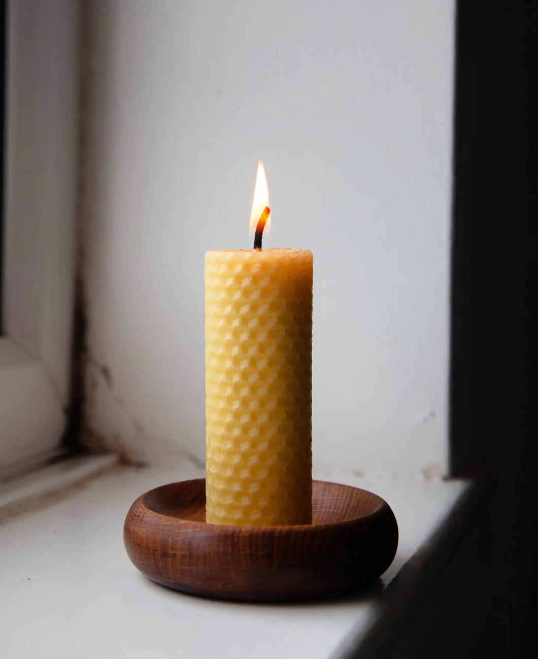 Chunky Hand Rolled Beeswax Candle