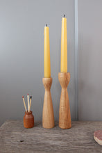 Load image into Gallery viewer, Pair of Oak Candle Holders
