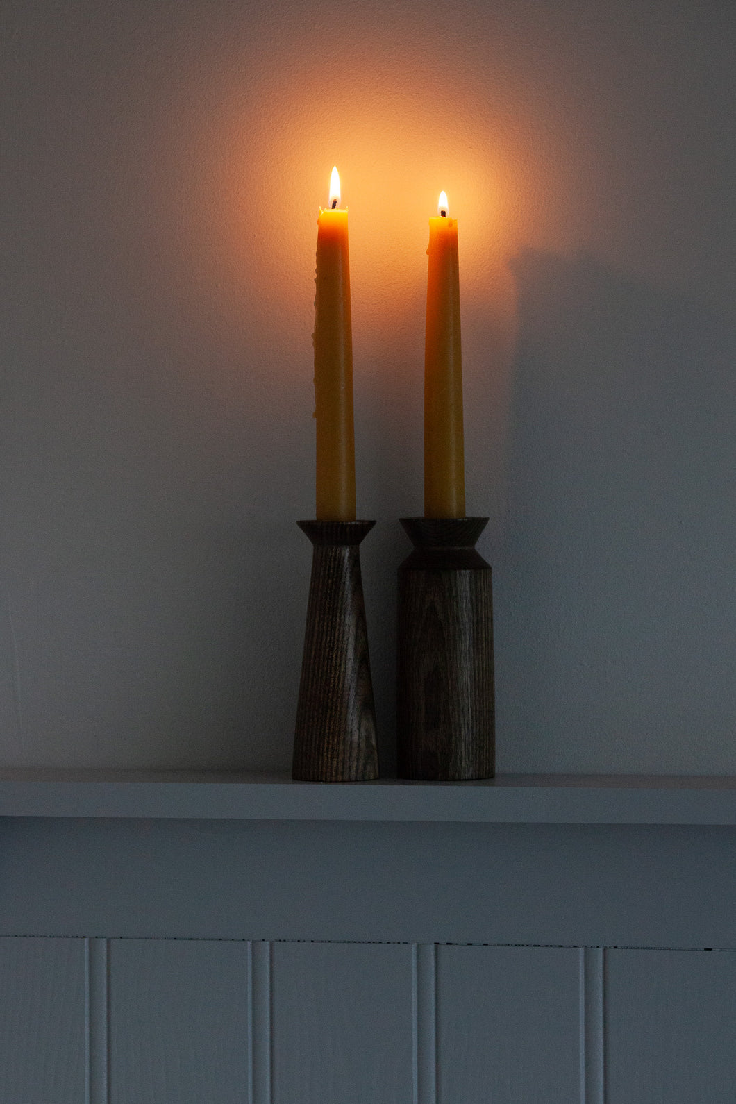 Burnt Oak Candle Holder