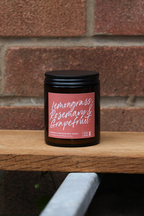 Lemongrass, Rosemary & Grapefruit Beeswax & Rapeseed Jar Candle