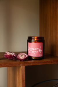 Geranium & Clary Sage Beeswax & Rapeseed Jar Candle