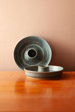 Load image into Gallery viewer, Blue Glazed Candle Holder