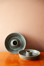 Load image into Gallery viewer, Blue Glazed Candle Holder