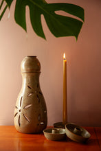 Load image into Gallery viewer, Green Glazed Candle Holder