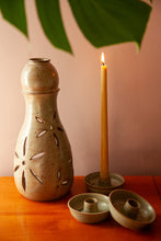 Load image into Gallery viewer, Green Glazed Candle Holder