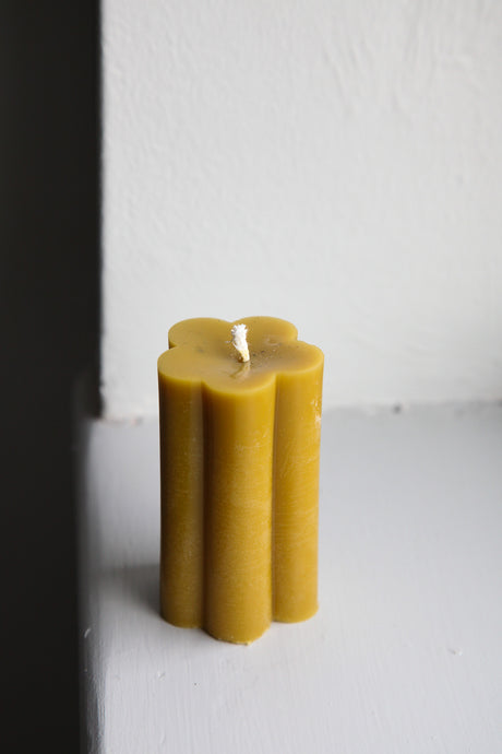 Beeswax Flower Pillar Candle