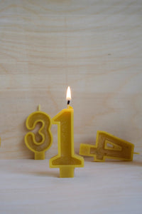 Number Candles – Pure Beeswax