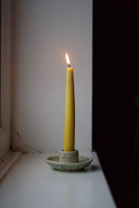 Handmade Ceramic Candle Stick Holder - Speckled