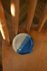 Handmade Ceramic Spoon Rest - Blue