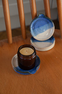 Handmade Ceramic Spoon Rest - Blue