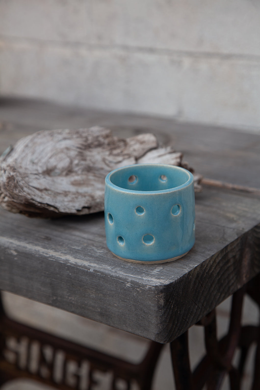 Handmade Ceramic Tea Light - Coast