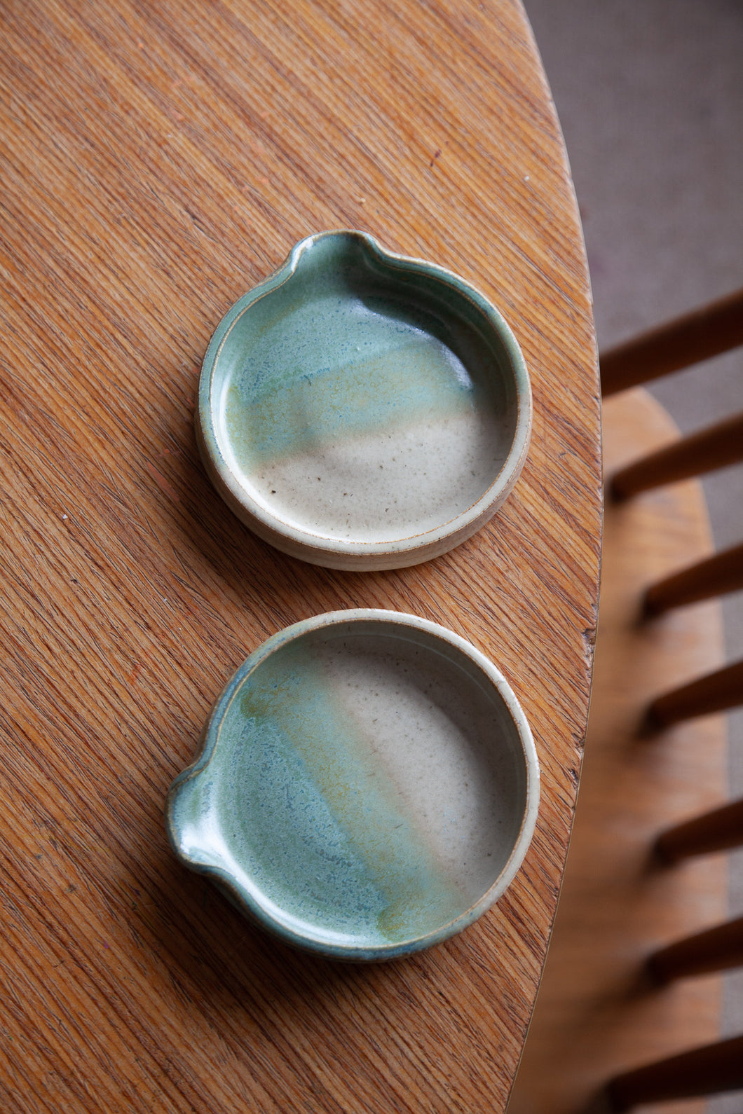 Handmade Ceramic Spoon Rest - Green