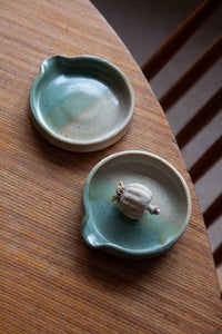 Handmade Ceramic Spoon Rest - Green