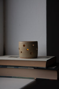 Handmade Ceramic Tea Light - Honey