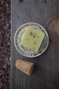 Handmade Ceramic Drip Soap Dish -Speckled