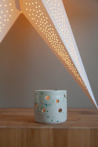 Handmade Ceramic Tea Light - Speckled