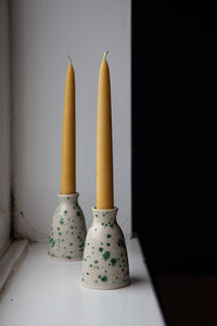Handmade Ceramic Candle Holder / Bud Vase - Speckled