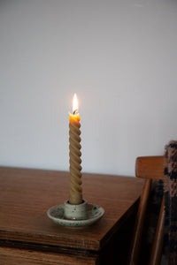 Handmade Ceramic Candle Stick Holder - Speckled