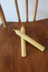 Pair of Tall Hand Rolled Beeswax Candles