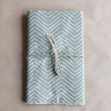 Load image into Gallery viewer, Reusable Cotton Beeswax Wrap - Grey Zigzag Lines
