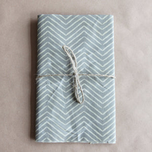 Reusable Cotton Beeswax Wrap - Grey Zigzag Lines