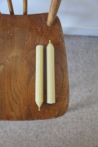 Pair of Tall Hand Rolled Beeswax Candles